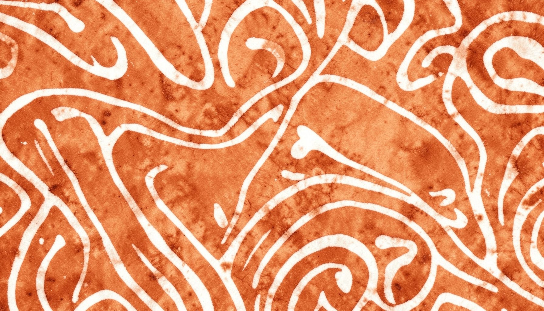 Warm terracotta and ivory abstract texture with flowing organic lines suggesting henna-inspired patterns
